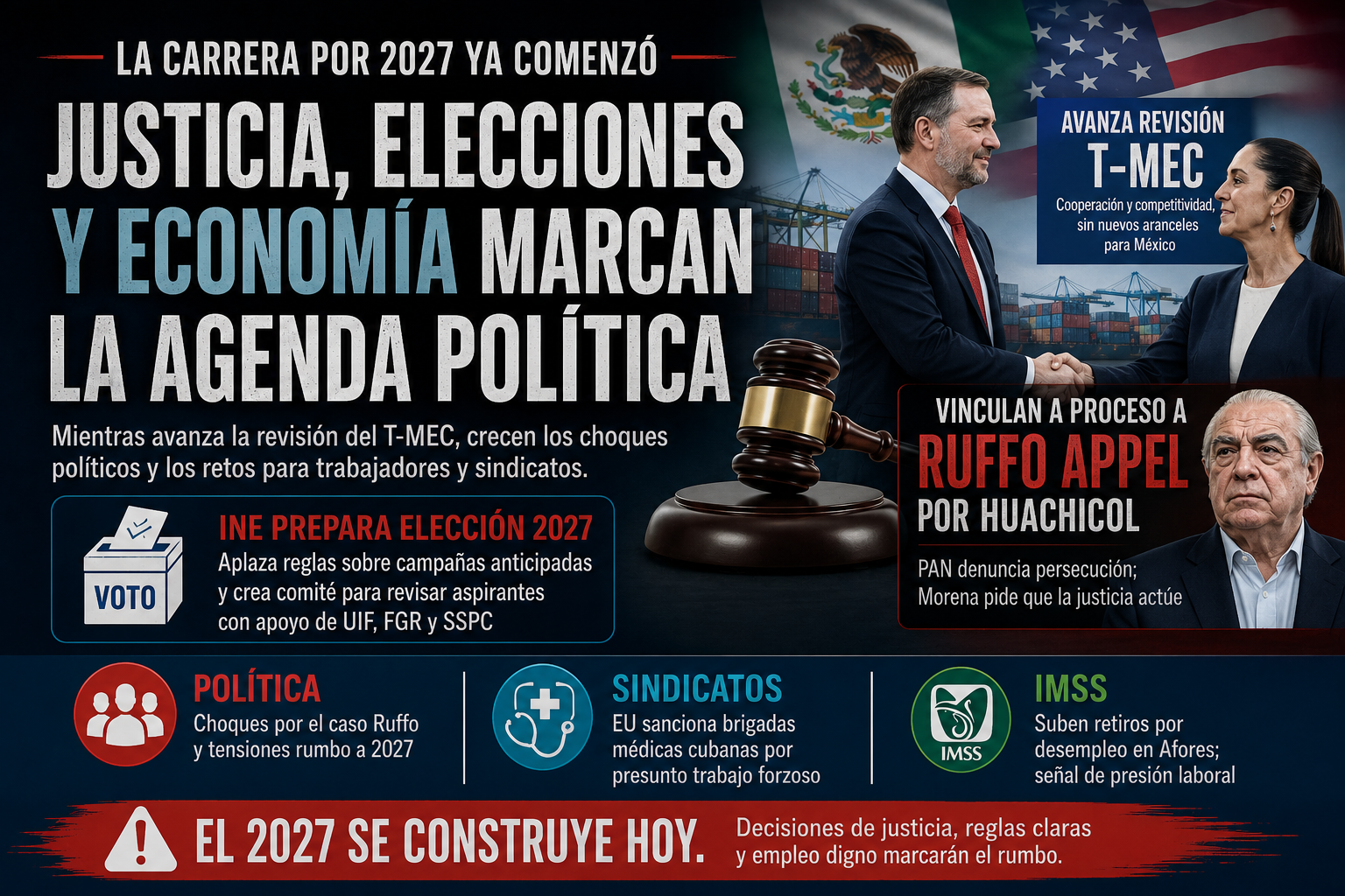 2027 comienza a tomar forma: justicia, elecciones y economía marcan la agenda política nacional